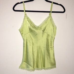 lace trim satin cami